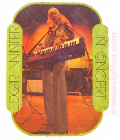 Edgar Winter, concert, vintage, 70s, t-shirt, iron-on