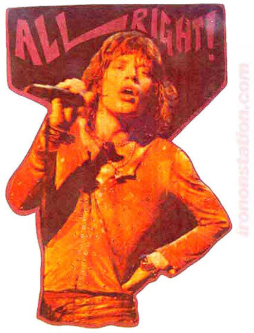 rolling stones, album, all right, mick jagger, vintage, t-shirt, iron-on, 70s