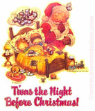 christmas, santa, twas, night, before, vintage, roach, 70s, t-shirt, iron-on